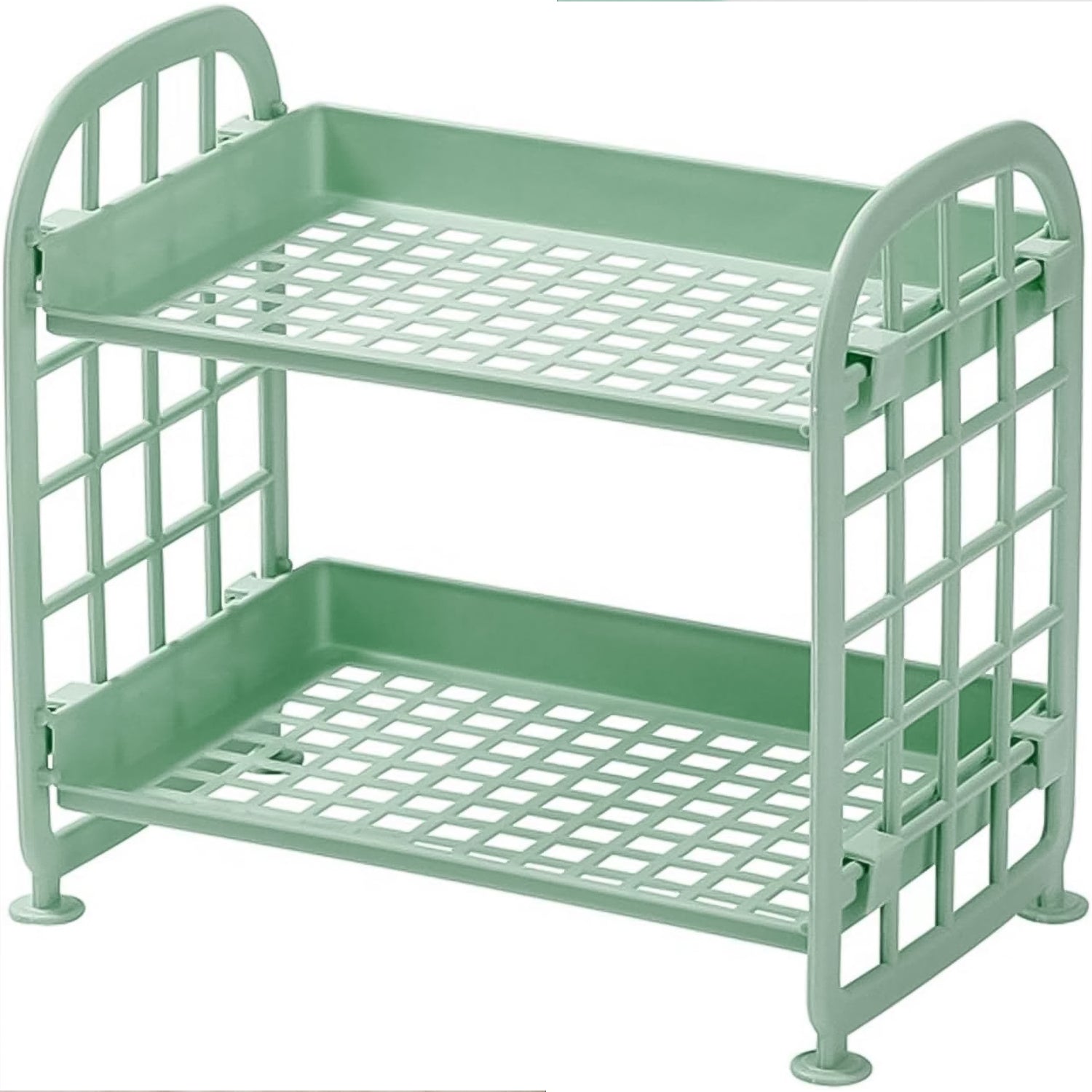 2Layer Foldable Plastic Small Storage Shelf / Rack (1 Pc / Mix Color) 2Layer Foldable Plastic Small Storage Shelf / Rack (1 Pc / Mix Color)